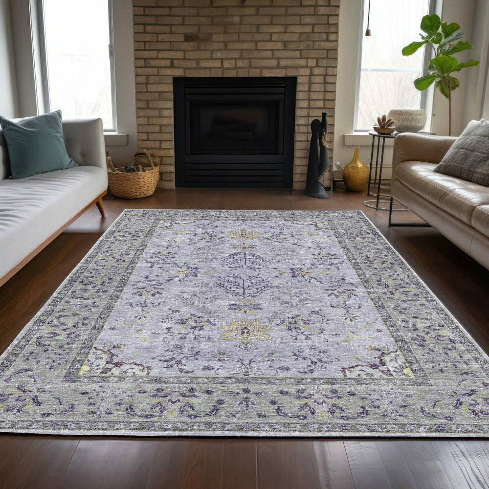 Plow & Hearth Hatay Lavender Polyester Rug