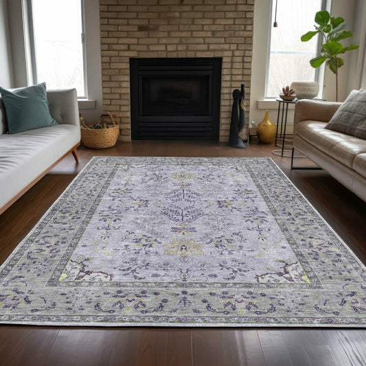 Plow & Hearth Hatay Lavender Polyester Rug