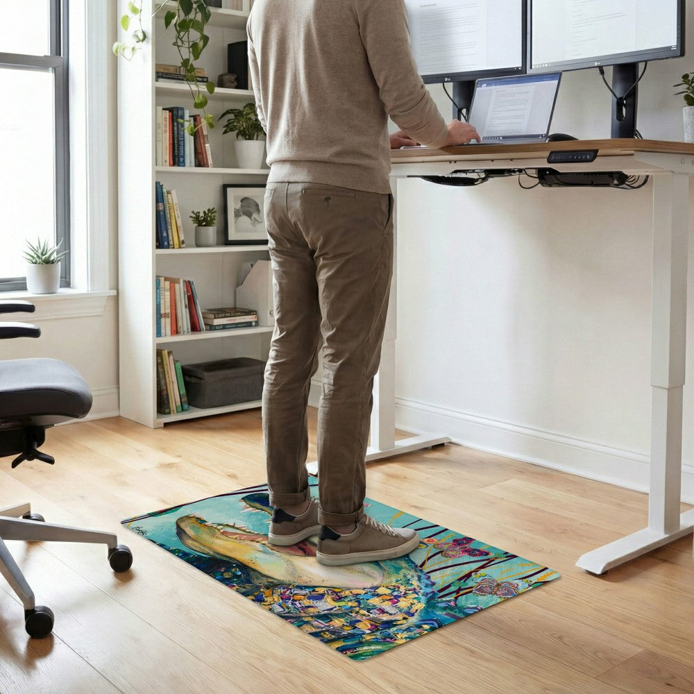 Plow & Hearth Seaside Retreat Anti-Fatigue Mat, Alligator, 30"x18"