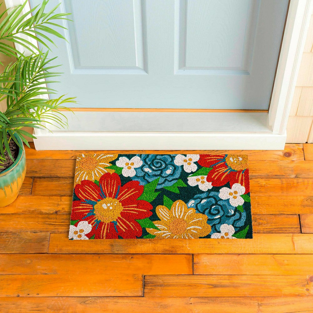 Plow & Hearth Big Bold Florals Coir Mat