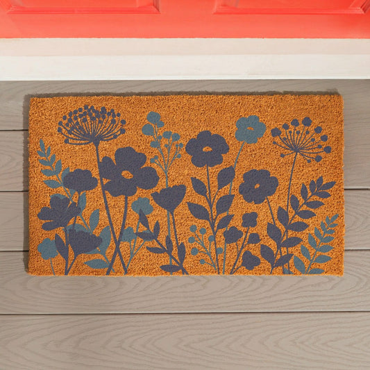 Plow & Hearth VivaStyle Gilded Meadow Coir Mat, 30"L x 18"H