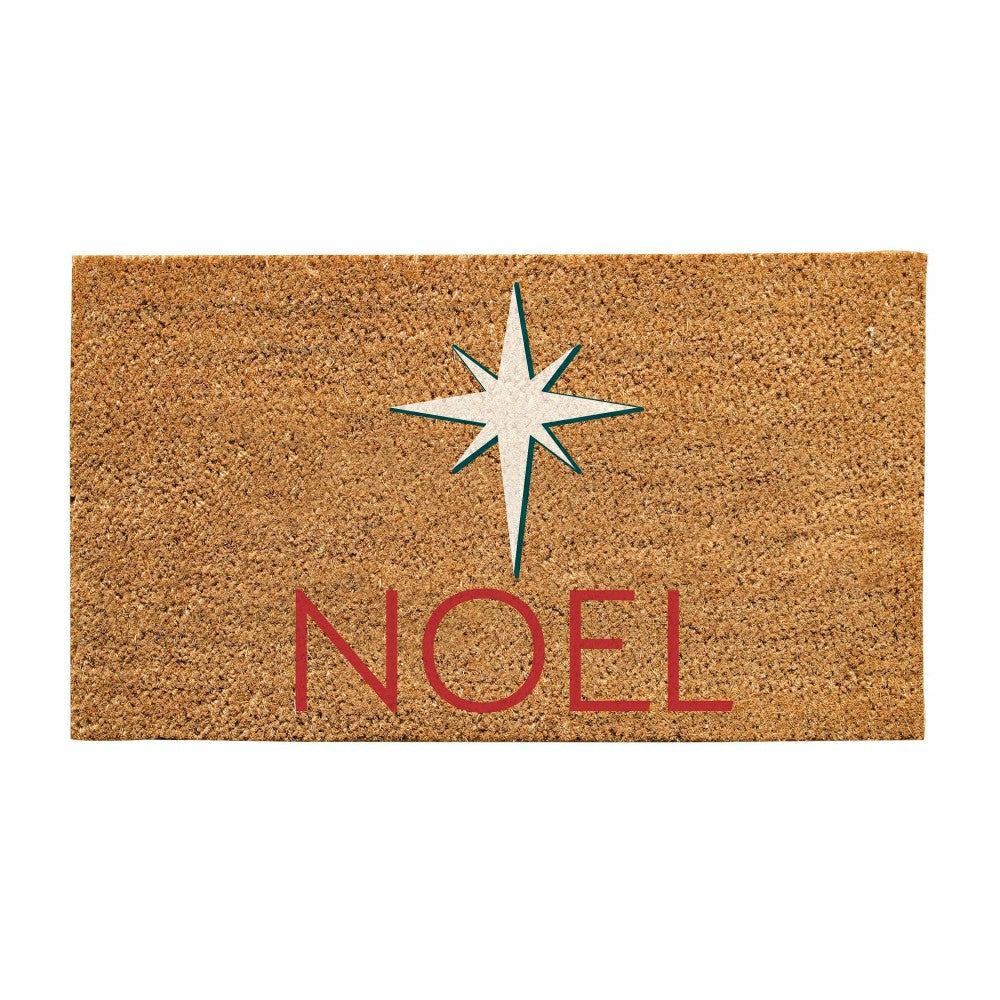 Plow & Hearth Noel Natural Coir Mat, 30" x 18"