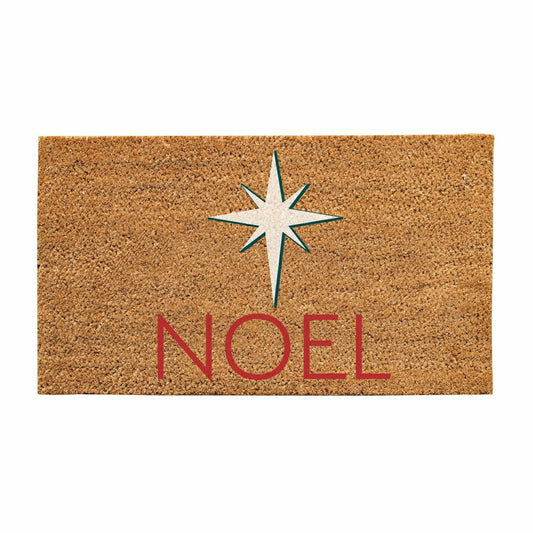 Plow & Hearth Noel Natural Coir Mat, 30" x 18"