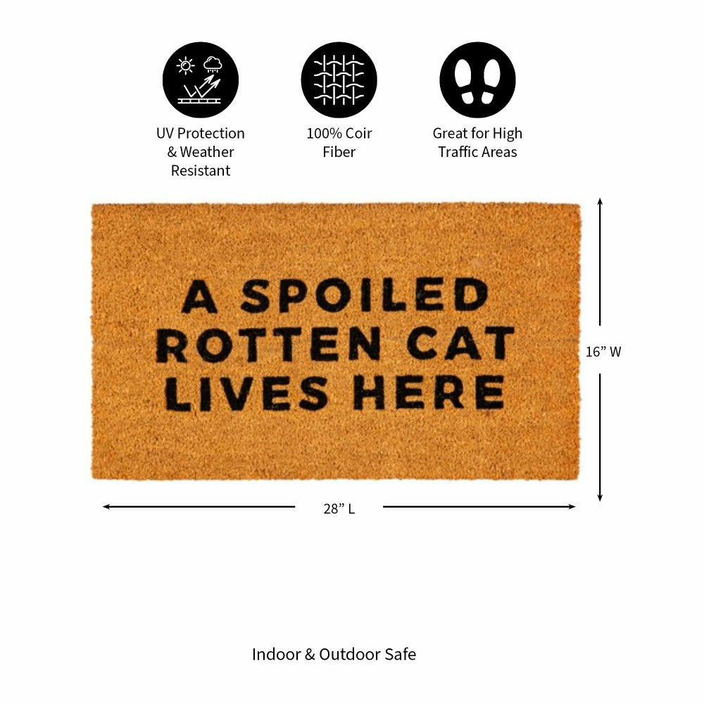 Plow & Hearth A spoiled rotten cat Coir Mat