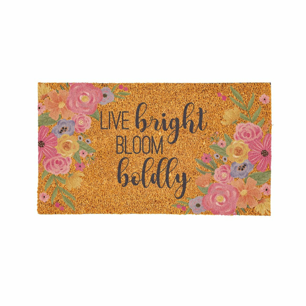 Plow & Hearth Bunny Blooms Spring Blossom, Coir Mat 28"x16"
