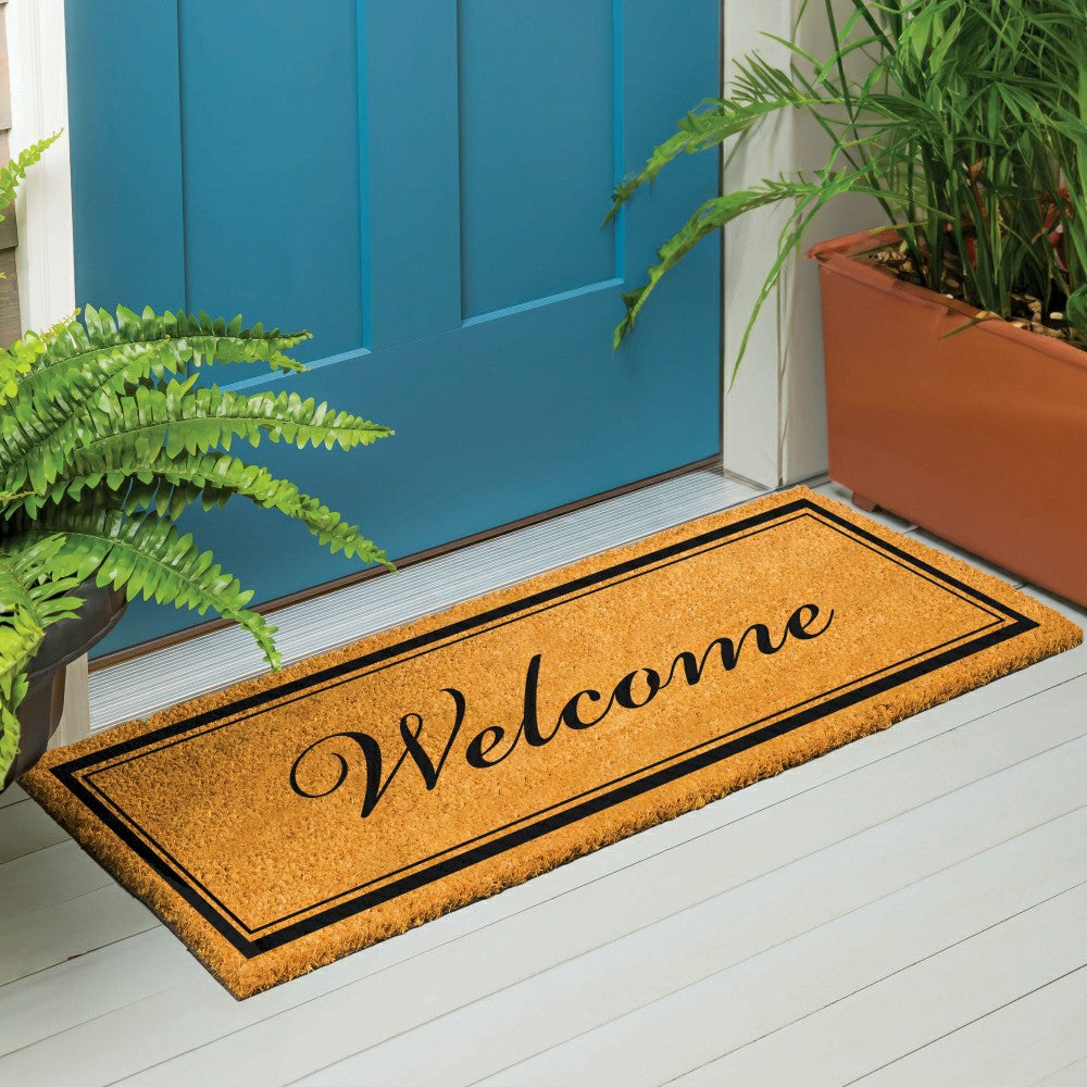 Plow & Hearth Large Format Welcome Coir Mat, 2' x 5'