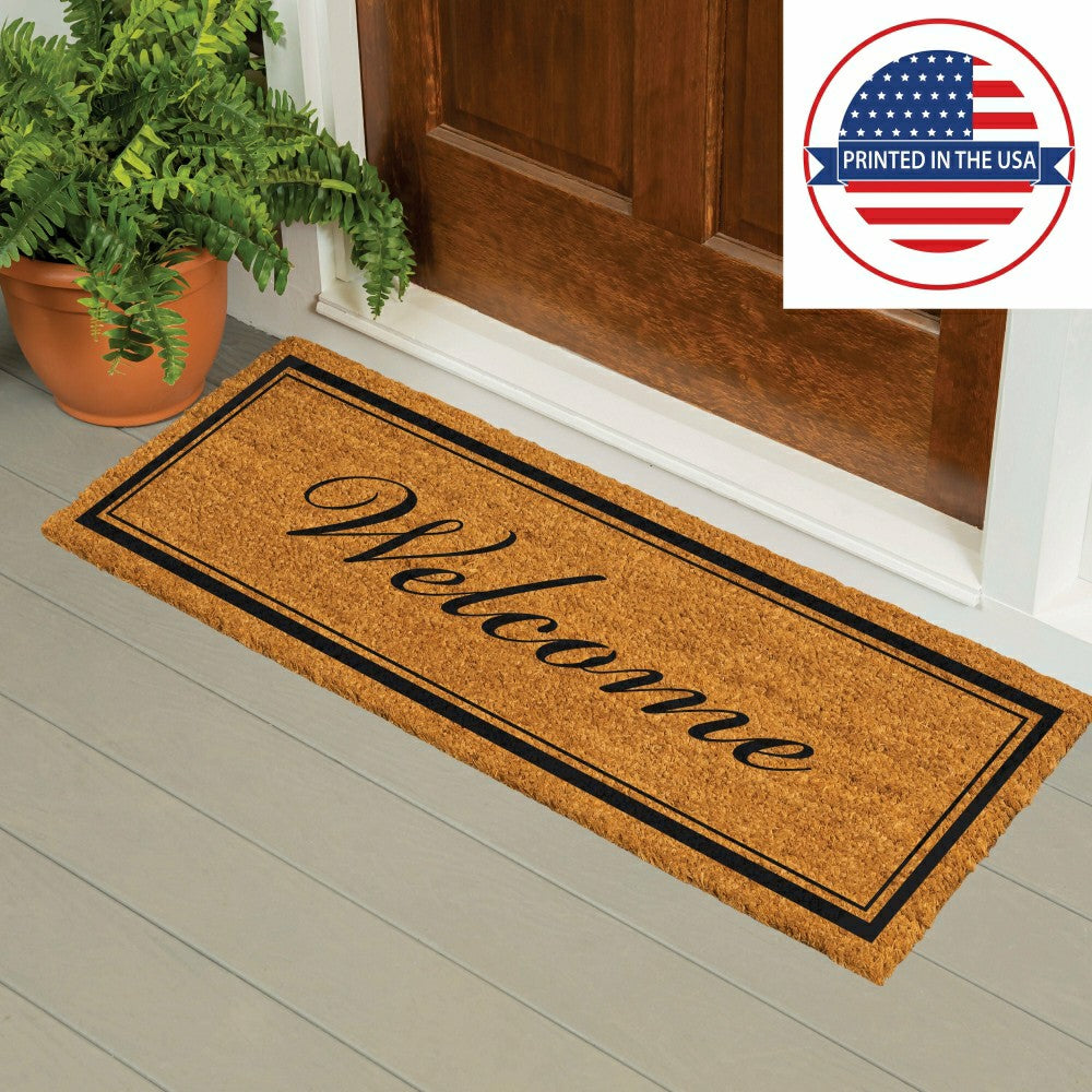 Plow & Hearth Large Format Welcome Coir Mat, 2' x 5'