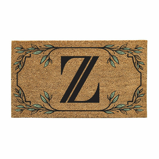 Plow & Hearth Monogram Coir Mat, Letter "Z"