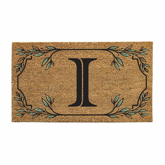 Plow & Hearth Monogram Coir Mat, Letter "I"