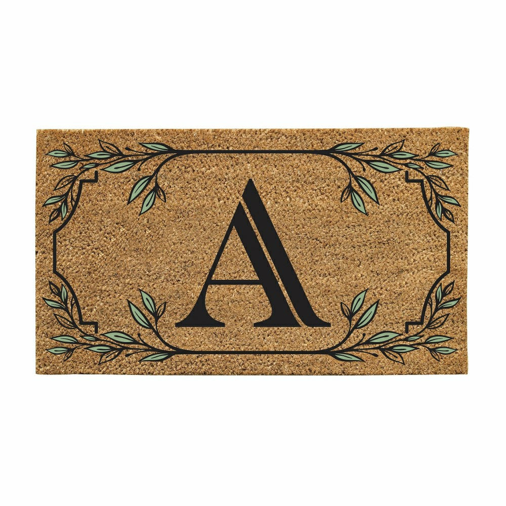 Plow & Hearth Monogram Coir Mat, Letter "A"