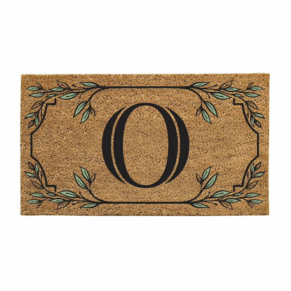 Plow & Hearth Monogram Coir Mat, Letter "O"