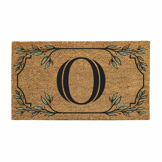 Plow & Hearth Monogram Coir Mat, Letter "O"