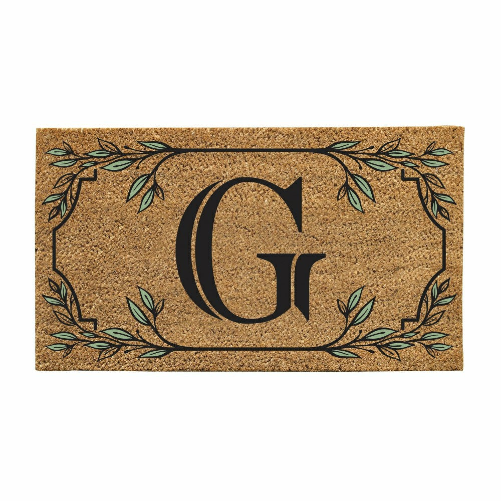 Plow & Hearth Monogram Coir Mat, Letter "G"