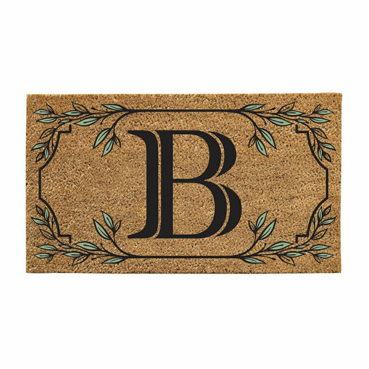Plow & Hearth Monogram Coir Mat, Letter "B"