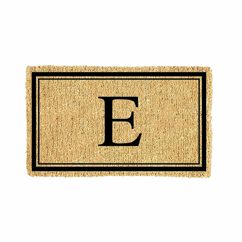 Plow & Hearth Monogram Coir Mat, Letter "E"