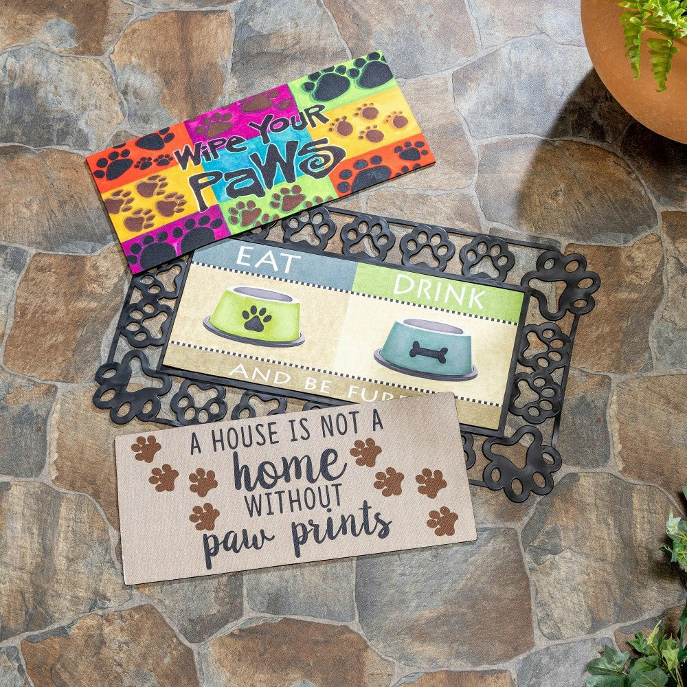 Plow & Hearth Sassafras Paw Print Set of 4 (43BM007+43201+431125+43N1634)