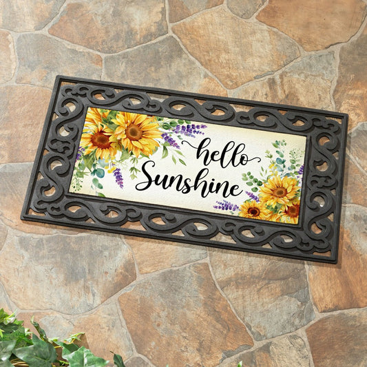 Plow & Hearth Hello Sunshine Sunflower Sassafras Switch Mat