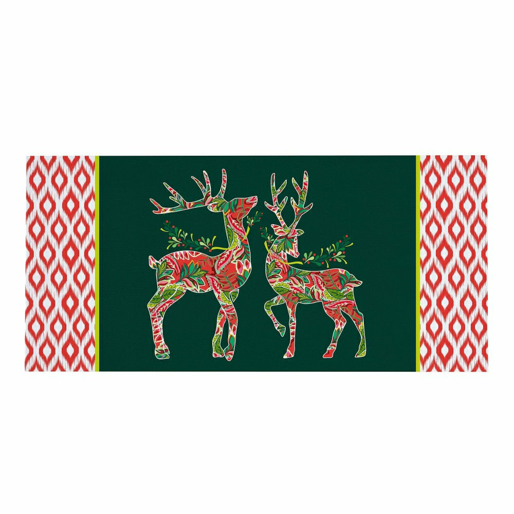 Plow & Hearth Patterned Reindeer Sassafras Switch Mat