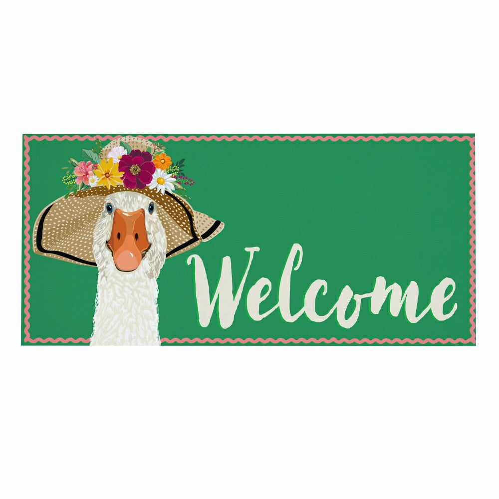 Plow & Hearth Flowery Goose Sassafras Switch Mat