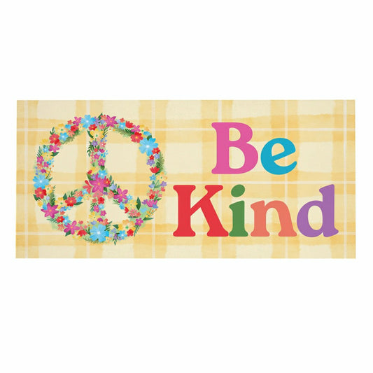 Plow & Hearth Floral Be Kind Sassafras Switch Mat
