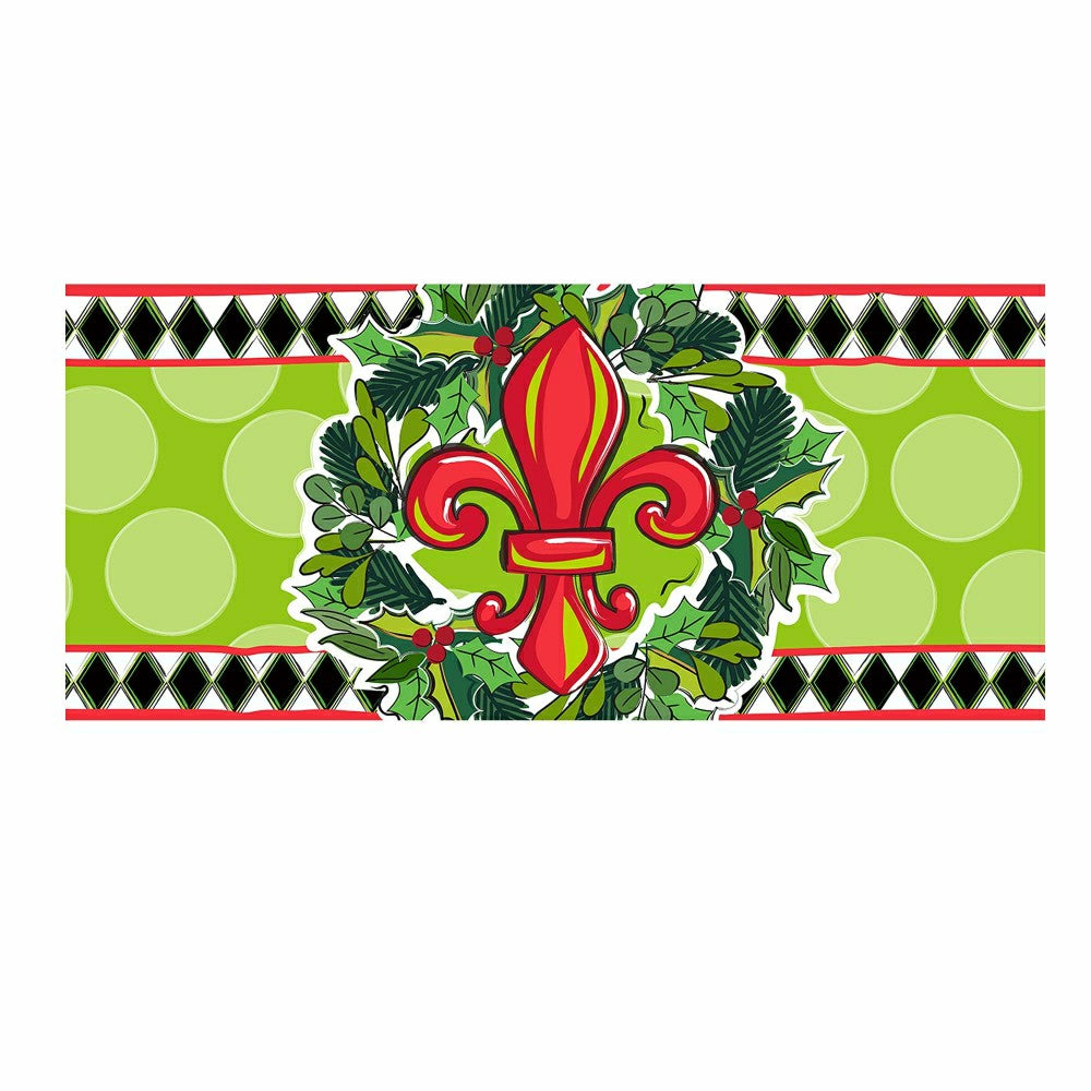 Plow & Hearth Holiday Fleur De Lis Sassafras Switch Mat