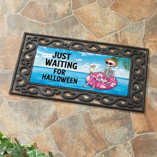 Plow & Hearth Just Waiting for Halloween Sassafras Switch Mat