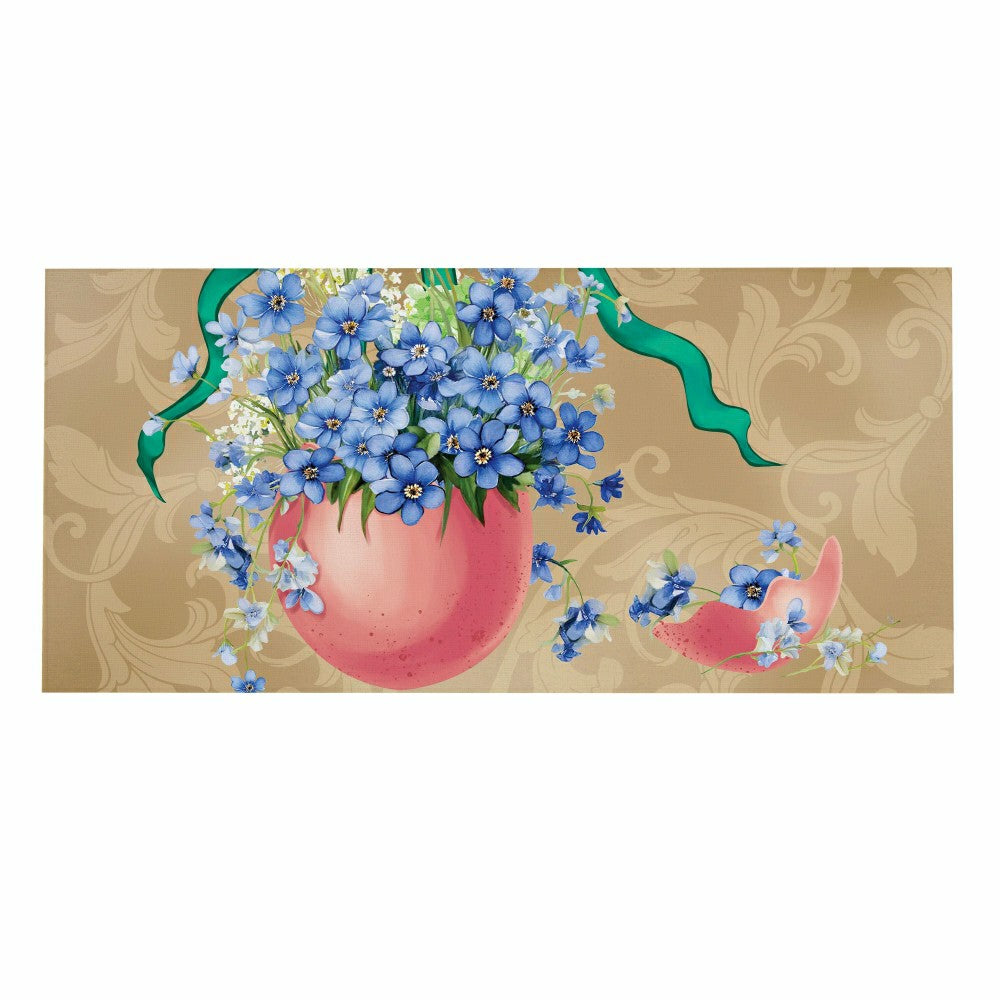 Plow & Hearth Floral Easter Egg Sassafras Switch Mat
