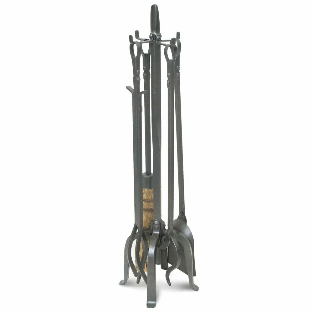 Plow & Hearth Old World Forged Iron Fireplace Tool Set