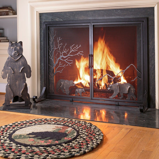 Plow & Hearth Shenandoah Mountain Bear Fireplace Tool Set
