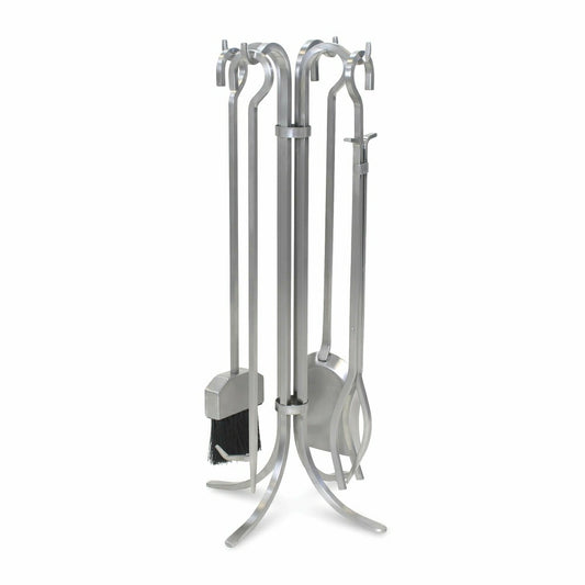 Plow & Hearth 5-Piece Stainless Steel Newport Fireplace Tool Set