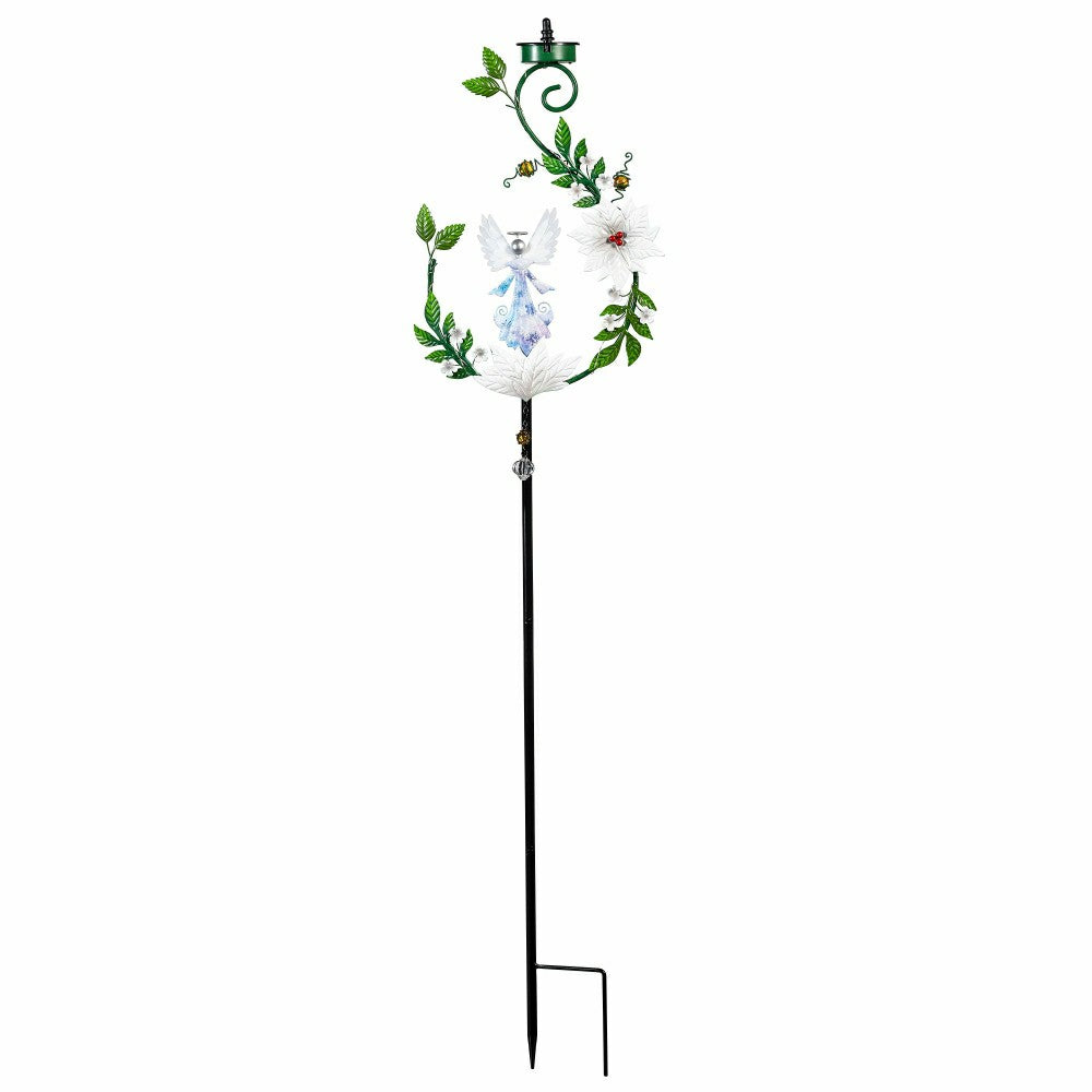 Plow & Hearth Angel 4-in-1 Solar Garden Stake, 48"H