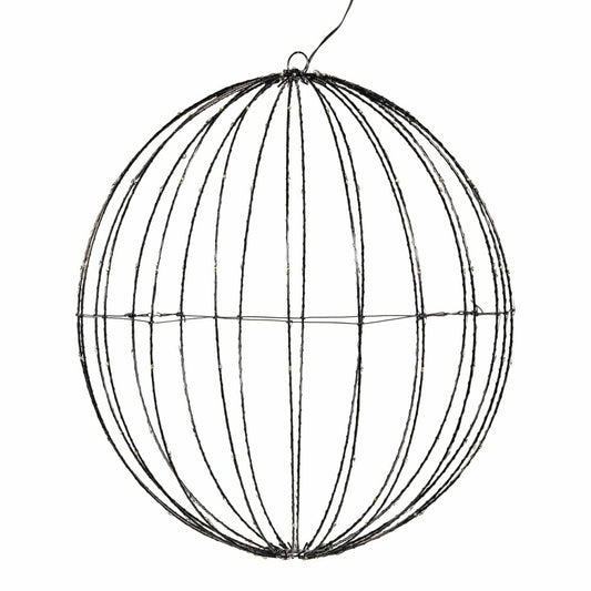Plow & Hearth LED Foldable Lighting Sphere Décor with 160 Warm White Lights