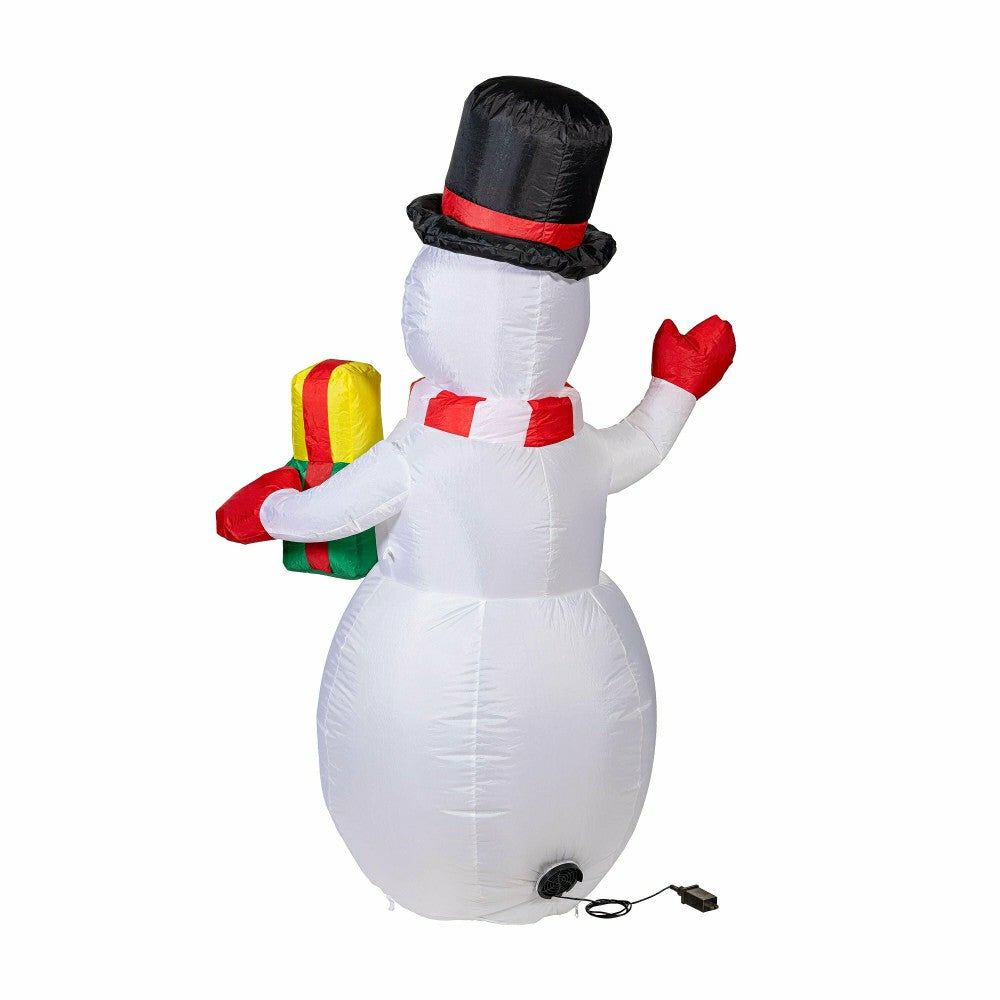 Plow & Hearth EverInflatable, Frosty Gift-Bearing Snowman, 5FT