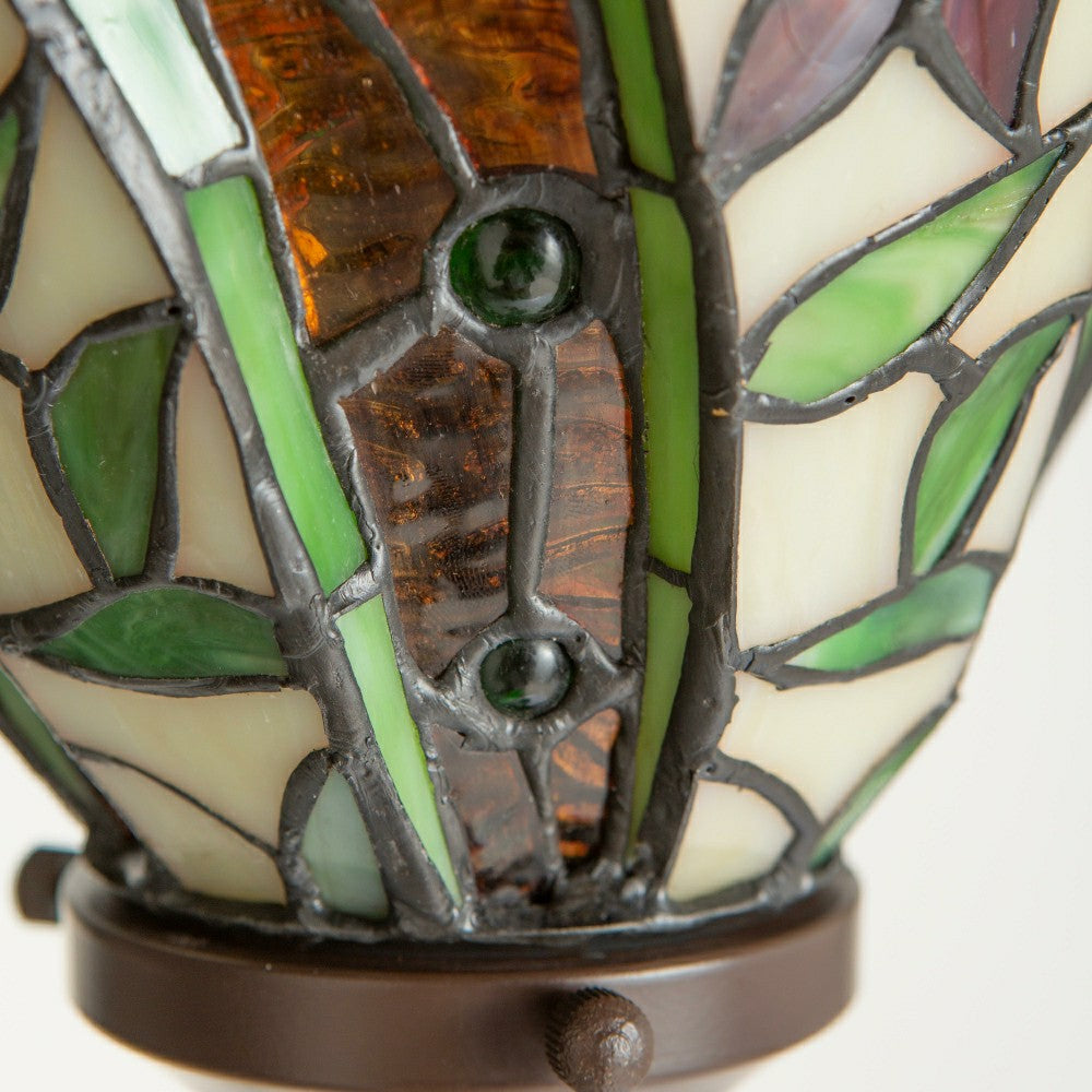Plow & Hearth Red Star Stained Glass Floor Lamp
