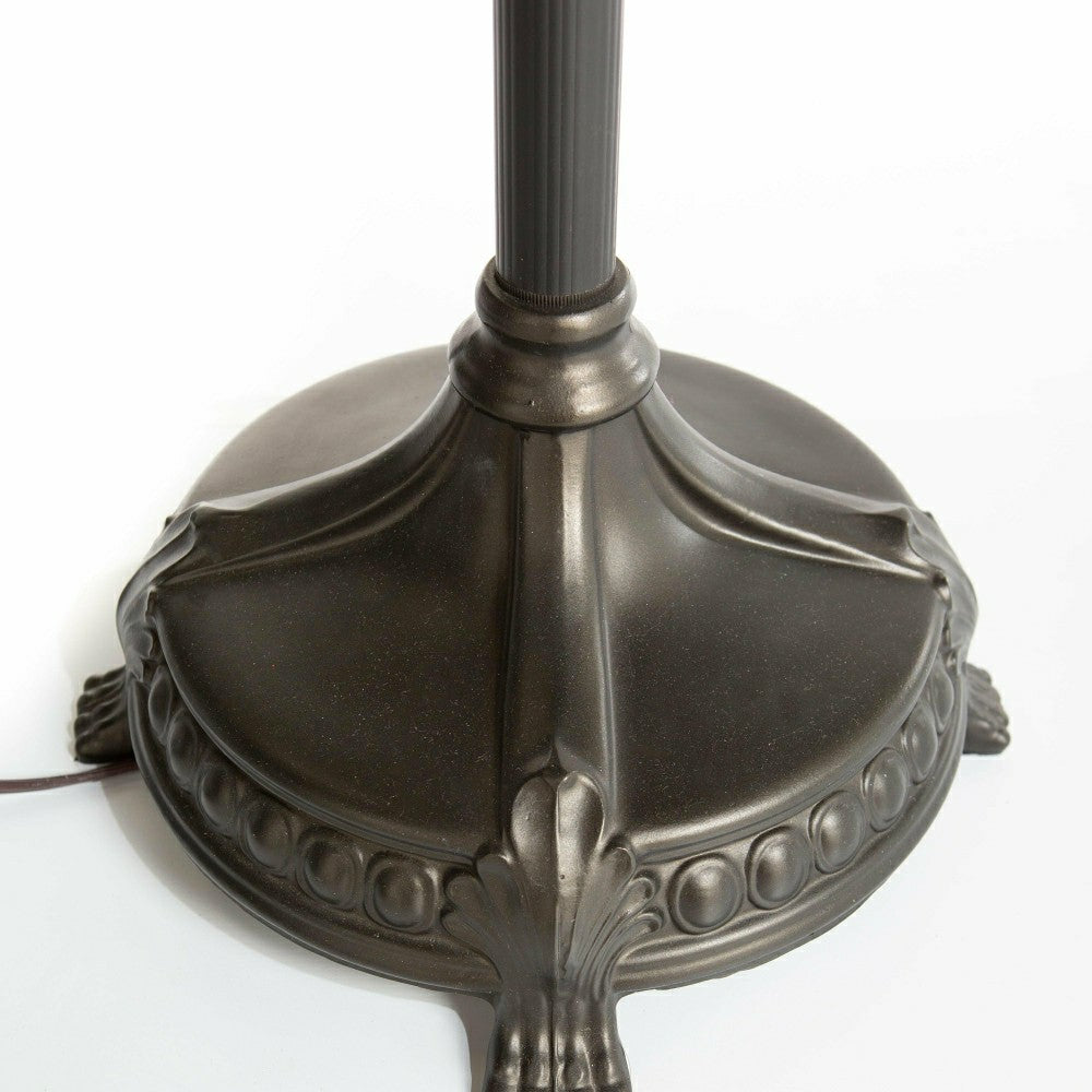 Plow & Hearth Peacock Stained Glass Floor Lamp