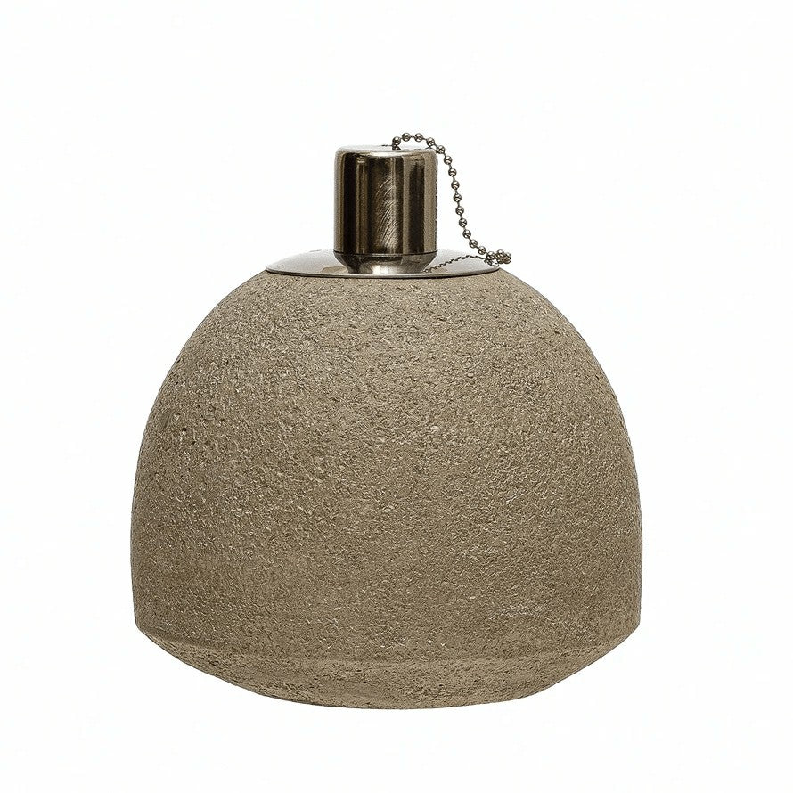 Plow & Hearth Sandstone Oil Lamp