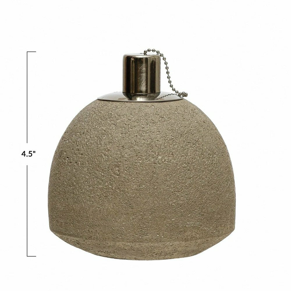 Plow & Hearth Sandstone Oil Lamp