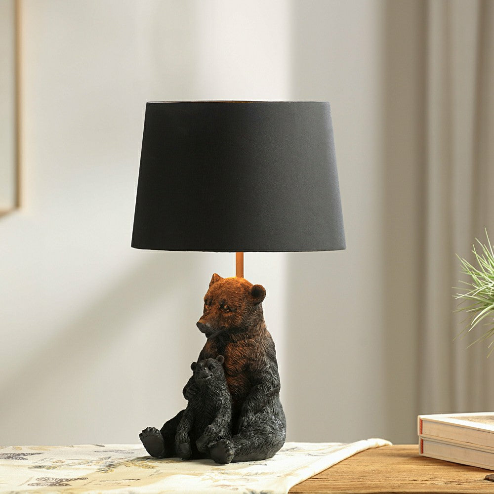 Plow & Hearth Bear and Cub Desk Lamp