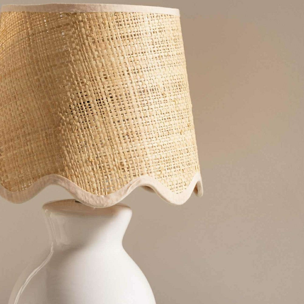 Plow & Hearth Salgareda White Ceramic Table Lamp