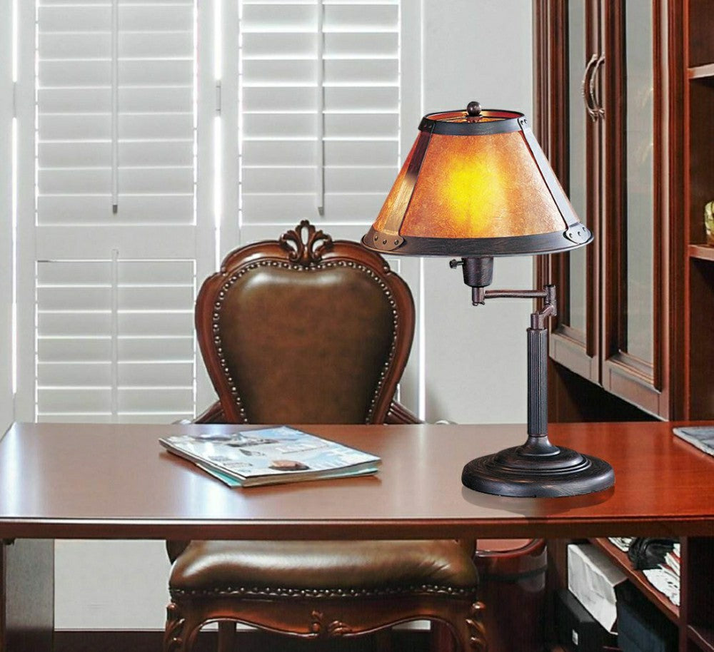 Plow & Hearth Swing Arm Mica Desk Lamp