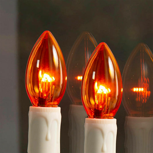 Plow & Hearth Replacement Bulbs for Halloween Suction Cup Candles, Set of 2
