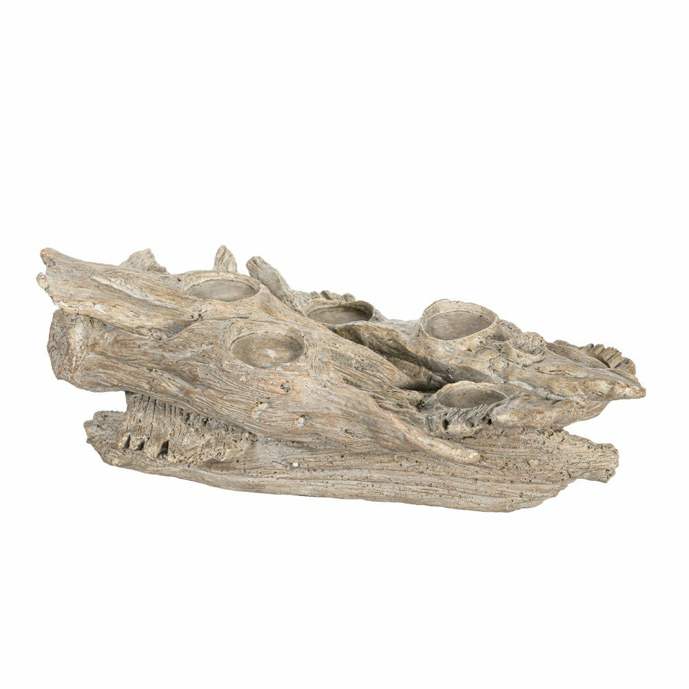 Plow & Hearth Resin Driftwood Hearth Candle Holder