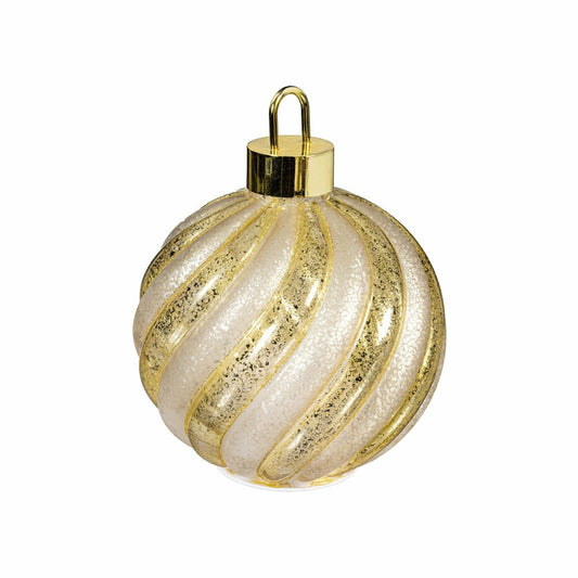 Plow & Hearth Season to Sparkle LED Table Decor Ornament Shaped Rotating Glass, 10"H