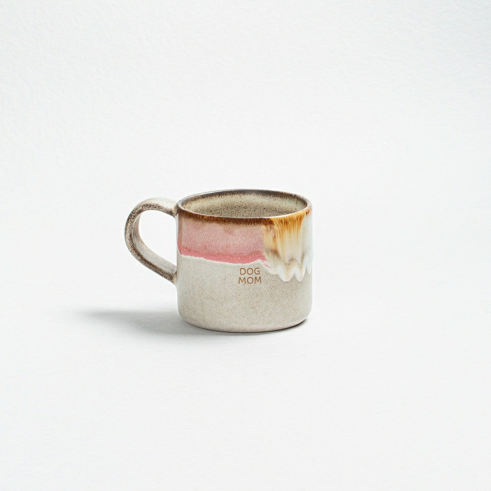 Plow & Hearth Dog Mom & Dad Stoneware Ceramic Mugs, 12.2oz, Set of 2