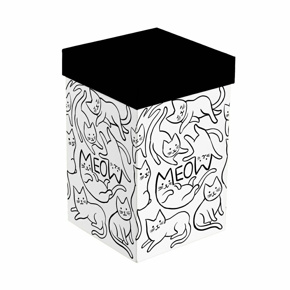 Plow & Hearth Pet Ceramic Perfect Cup, Meow Cat, 17oz, Gift Box