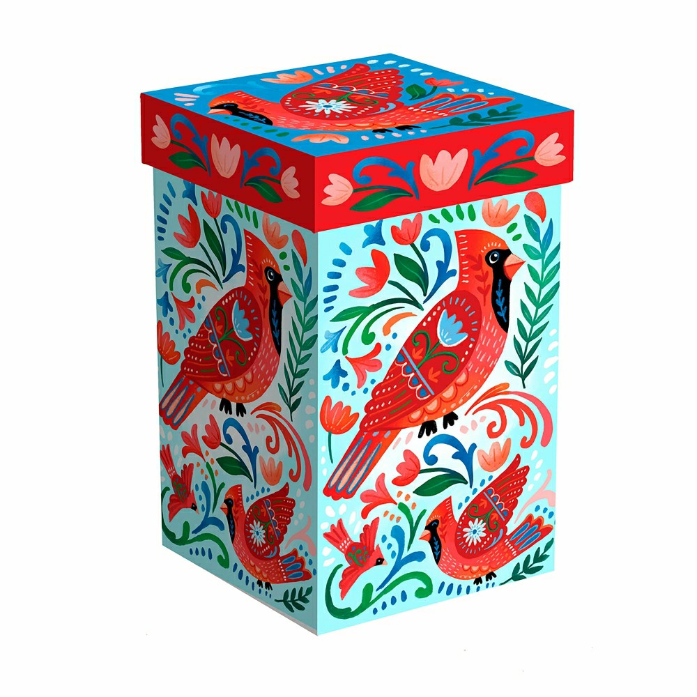 Plow & Hearth Folk Cardinal Ceramic Perfect Cup, 17oz, Gift Box
