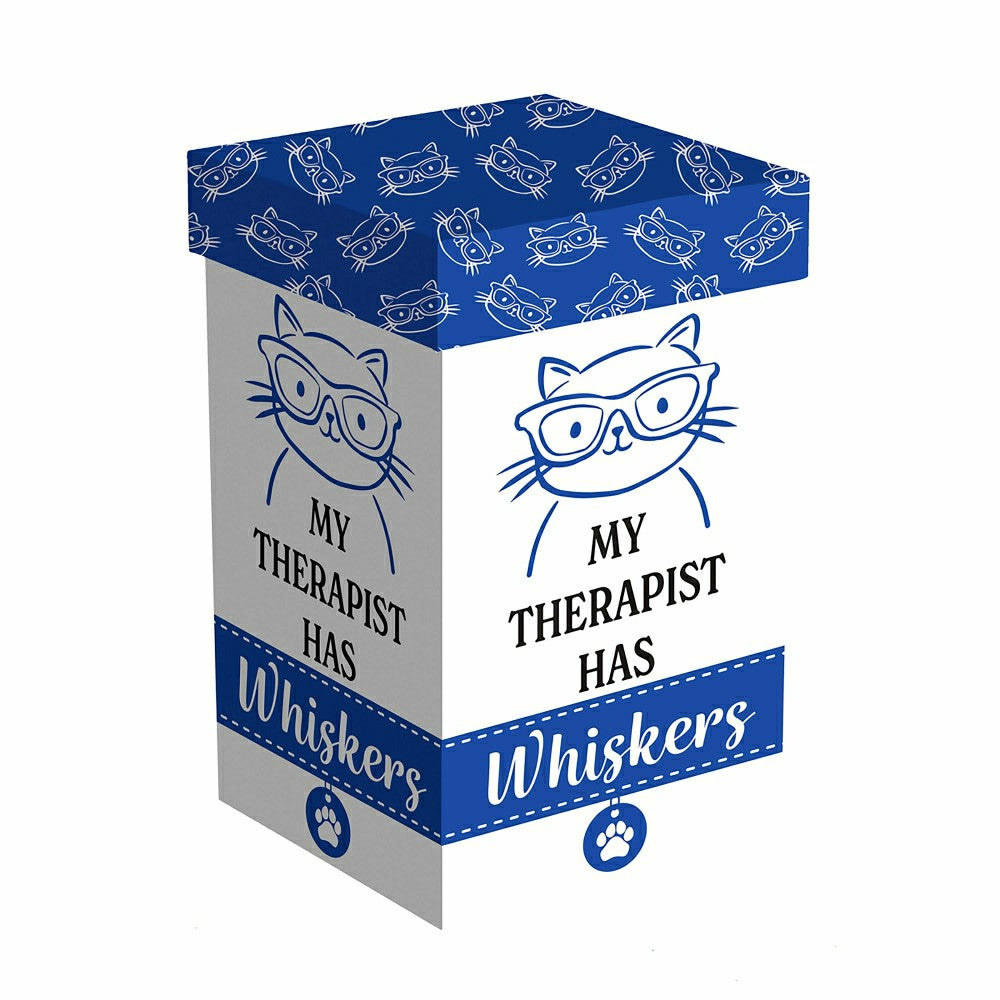 Plow & Hearth My Therapist Has Whiskers Ceramic Perfect Cup, 17oz, Gift Box