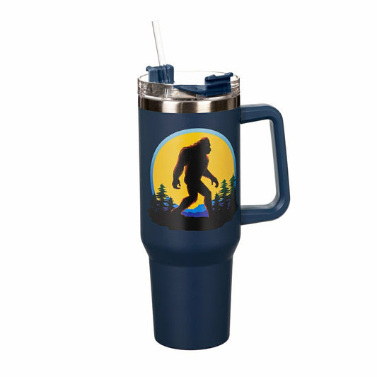 Plow & Hearth Bigfoot Canyon Cup, Double Wall Stainless Steel w/ Straw, 40oz, Gift B