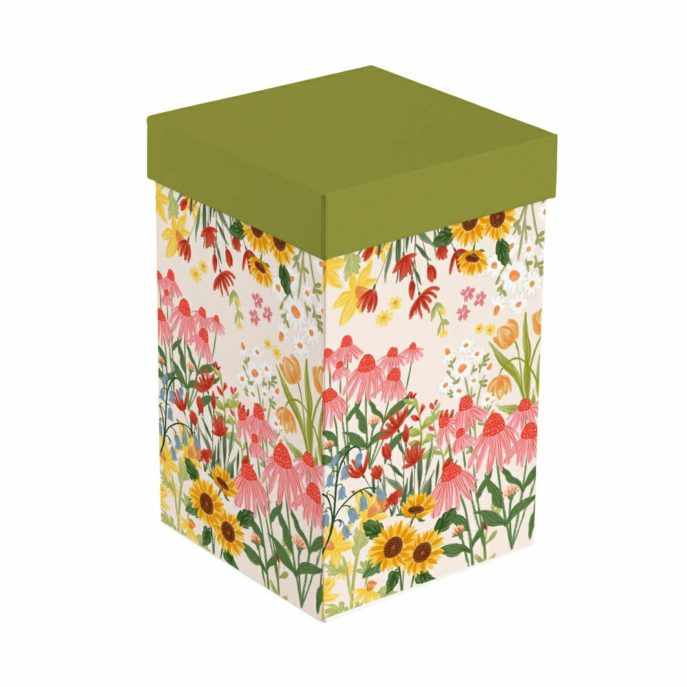 Plow & Hearth Hillside Pasture Travel Cup Ceramic Perfect Cup, Floral Field, 17oz, G