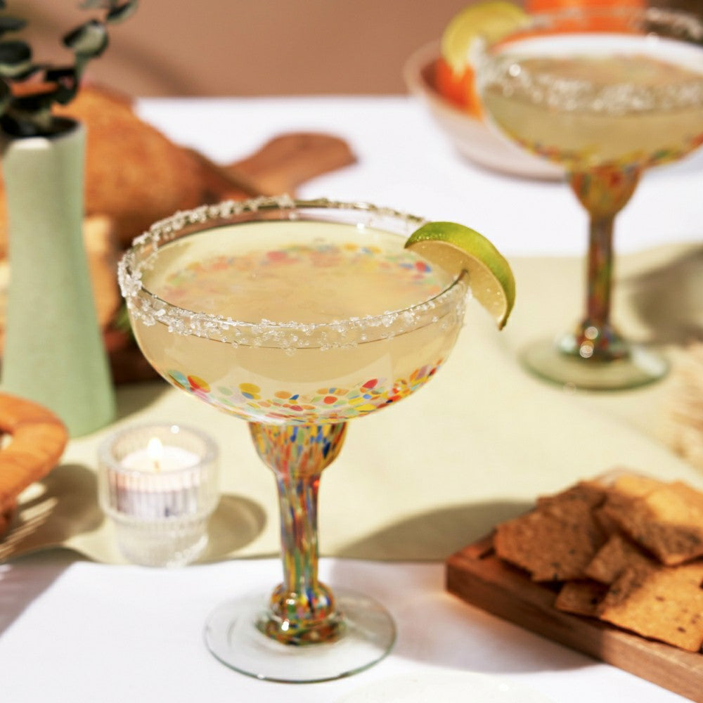 Plow & Hearth Segunda Vida Artistico Margarita Glasses